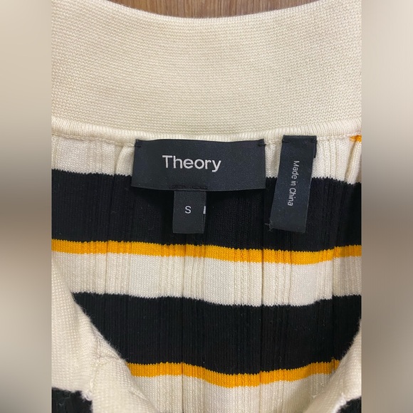 Theory Ribbed Striped Button Down Sweater - NEVER WORN - Picture 2 of 3